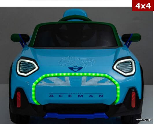 Mini Aceman Kids Ride On Car 12v Leather Seat EVA Tyres