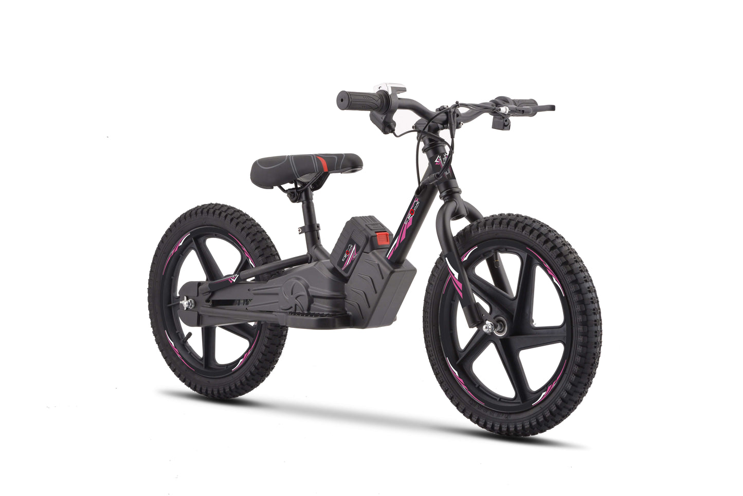 Kids electric balance bike 16 inch with 250W motor designed for young riders, featuring sturdy wheels and stylish design.