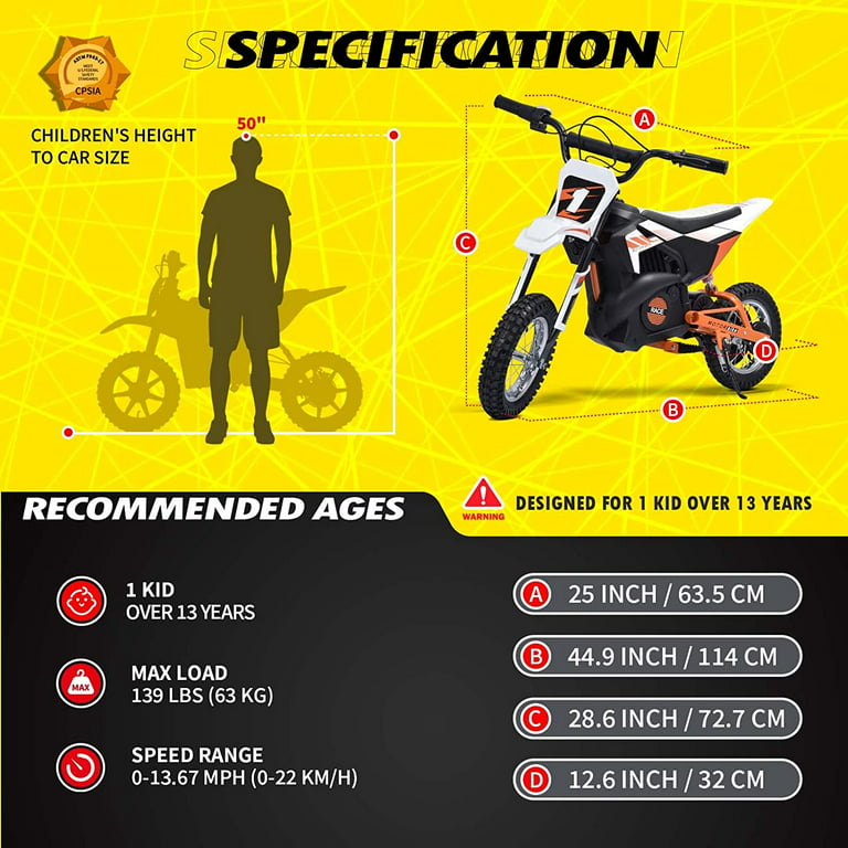 24V Electric Ride On Motorbike Scrambler Style
