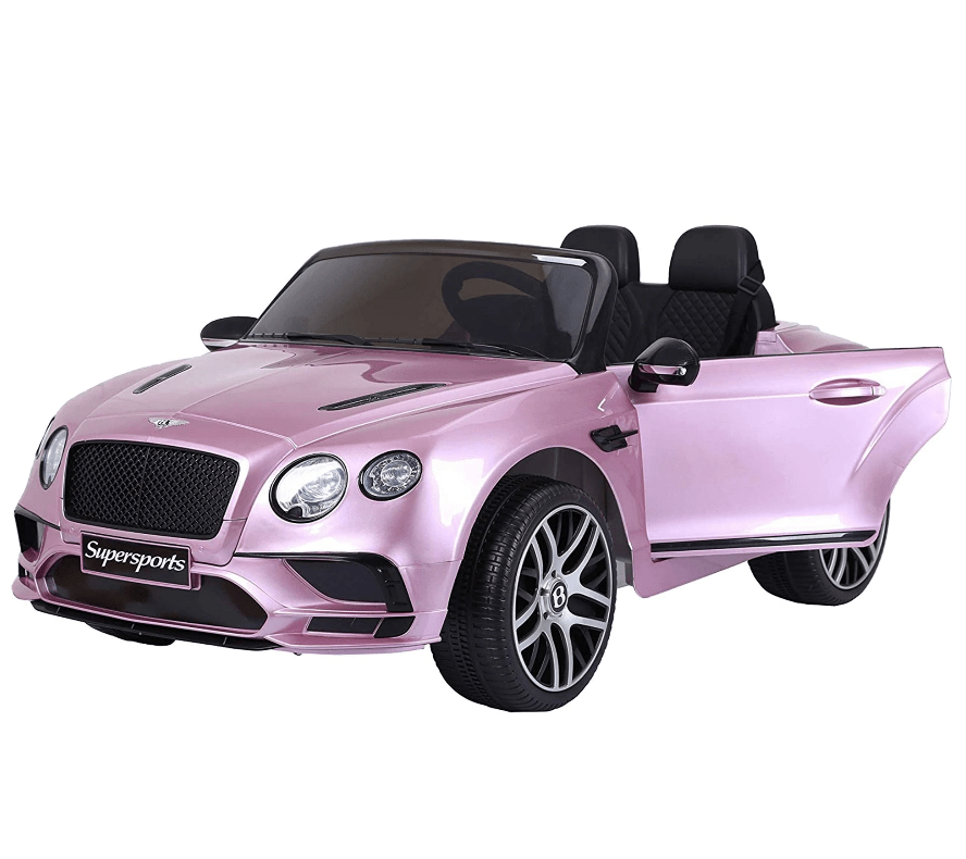 Licensed Bentley Super Sport Kids Ride On Car Leather Seat Rubber Tyres