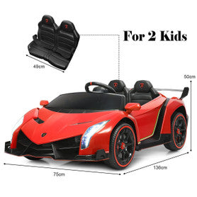 Licensed 4WD Oversized Lamborghini Veneno MP4 TV Kids Ride On Car Leather Seat Rubber Tyres
