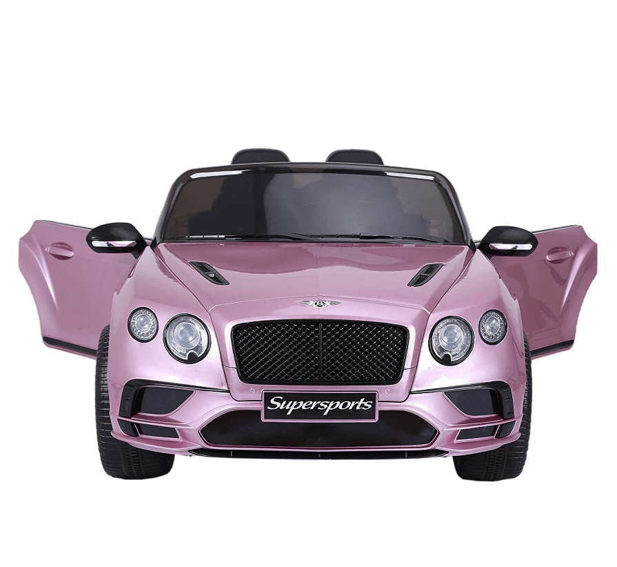 Licensed Bentley Super Sport Kids Ride On Car Leather Seat Rubber Tyres