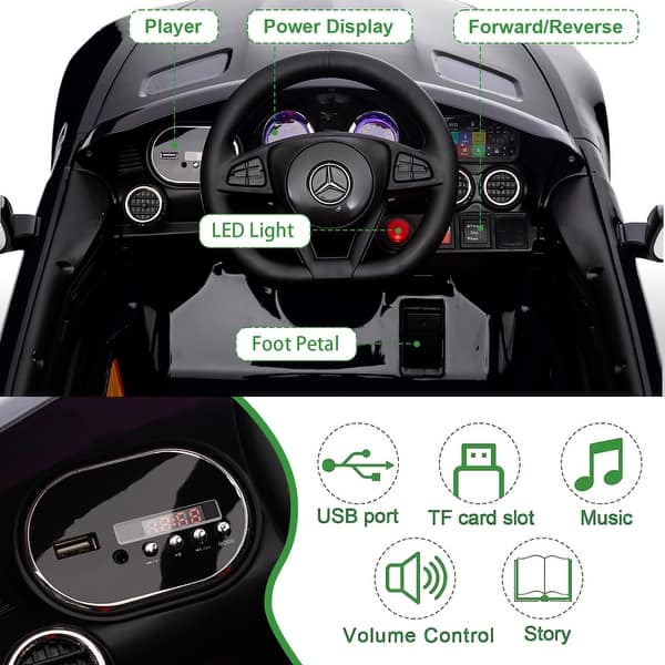 12V OFFICIAL LICENSED MERCEDES AMG ELECTRIC RIDE ON CAR PARENTAL REMOTE