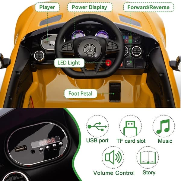12V OFFICIAL LICENSED MERCEDES AMG ELECTRIC RIDE ON CAR PARENTAL REMOTE