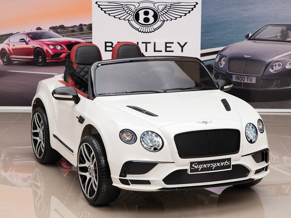 Licensed Bentley Super Sport 12V Kids Ride On Leather Seat Rubber Tyres