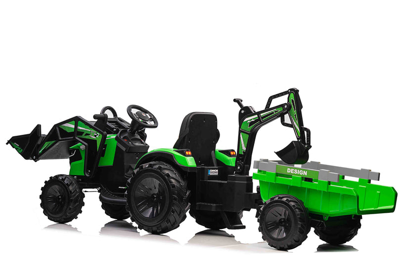 Tractor with Trailer 3 in 1 Excavator & Digger Bucket Combo