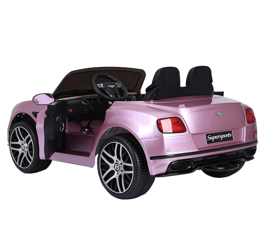 Licensed Bentley Super Sport Kids Ride On Car Leather Seat Rubber Tyres