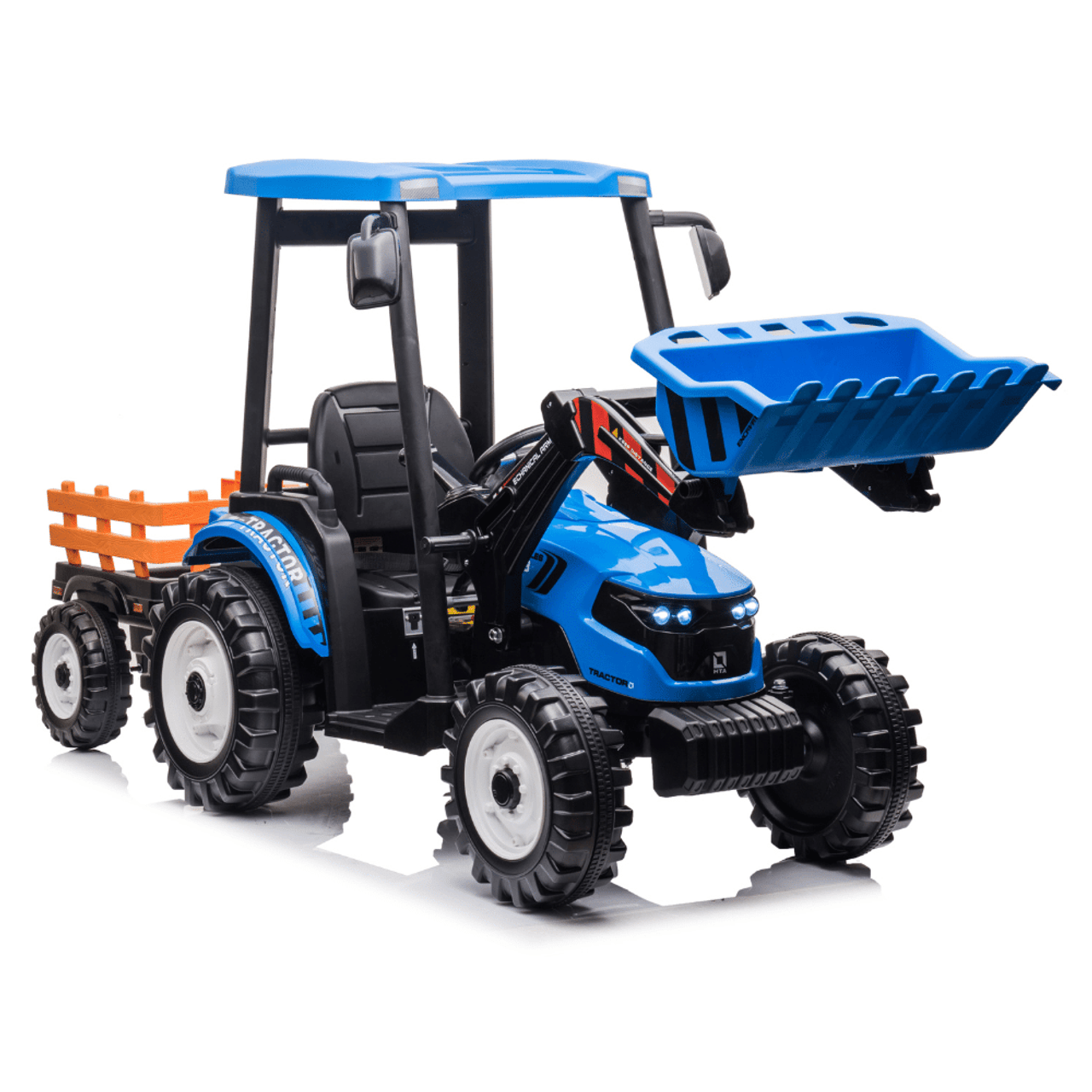 24v High roof kids electric ride on tractor with trailer