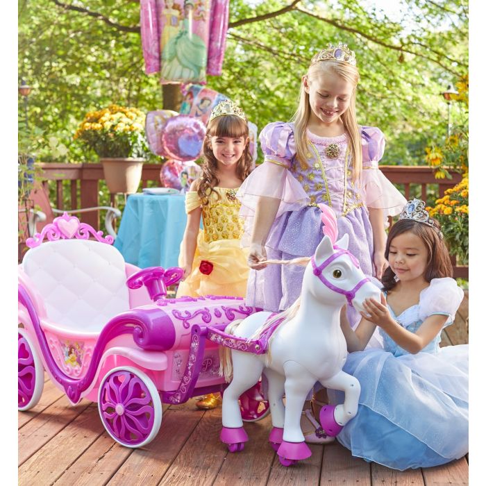Disney Princess Royal Carriage and Horse 6V Kids Ride-On