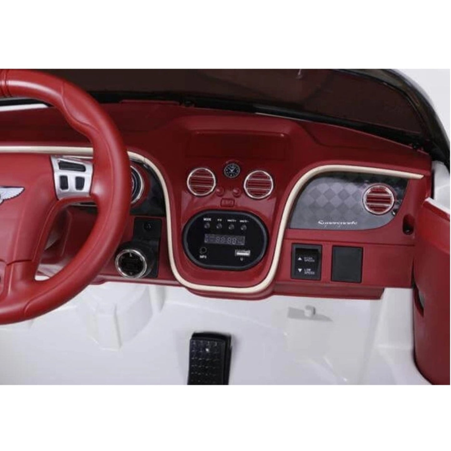 Licensed Bentley Super Sport Kids Ride On Car Leather Seat Rubber Tyres