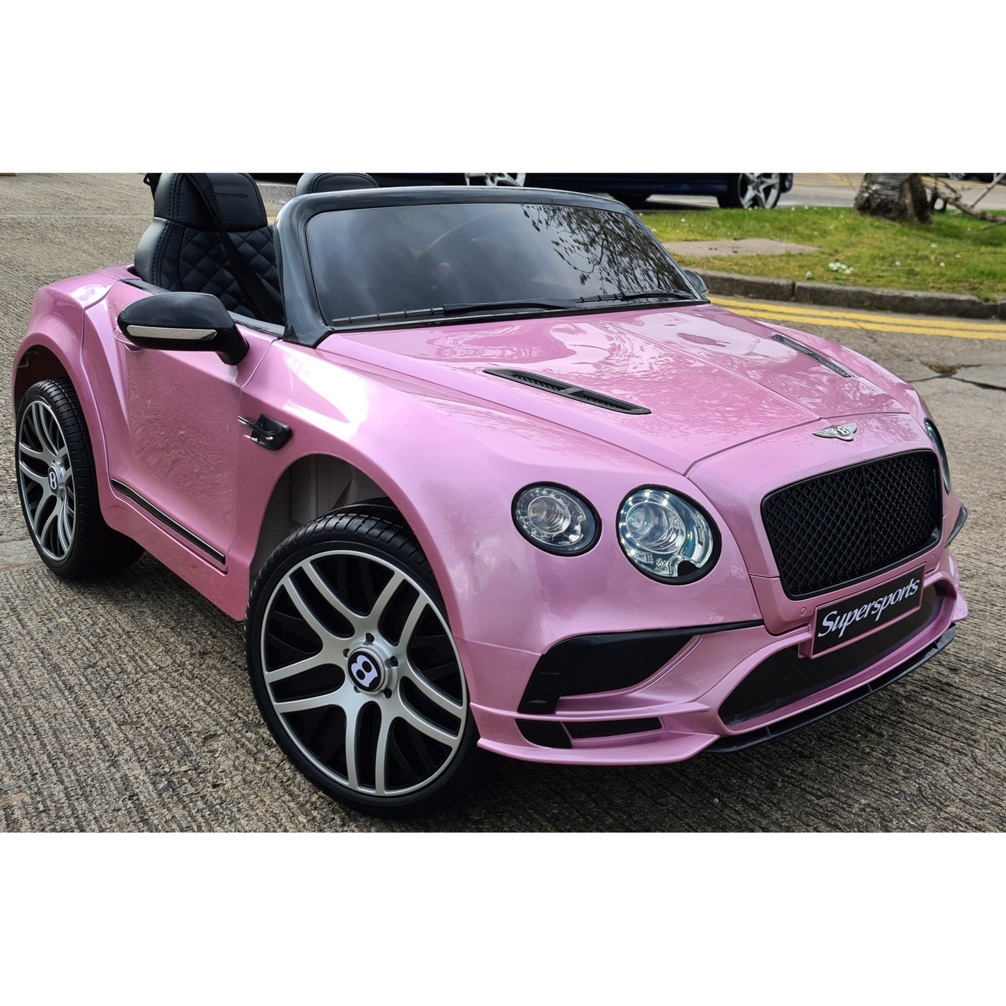 Licensed Bentley Super Sport 12V Kids Ride On Leather Seat Rubber Tyres