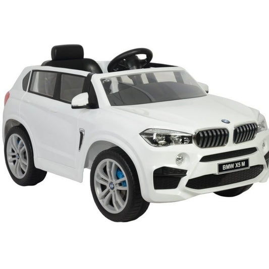 Licensed BMW X5 M 12v Leather Seat Rubber Tyres A/C