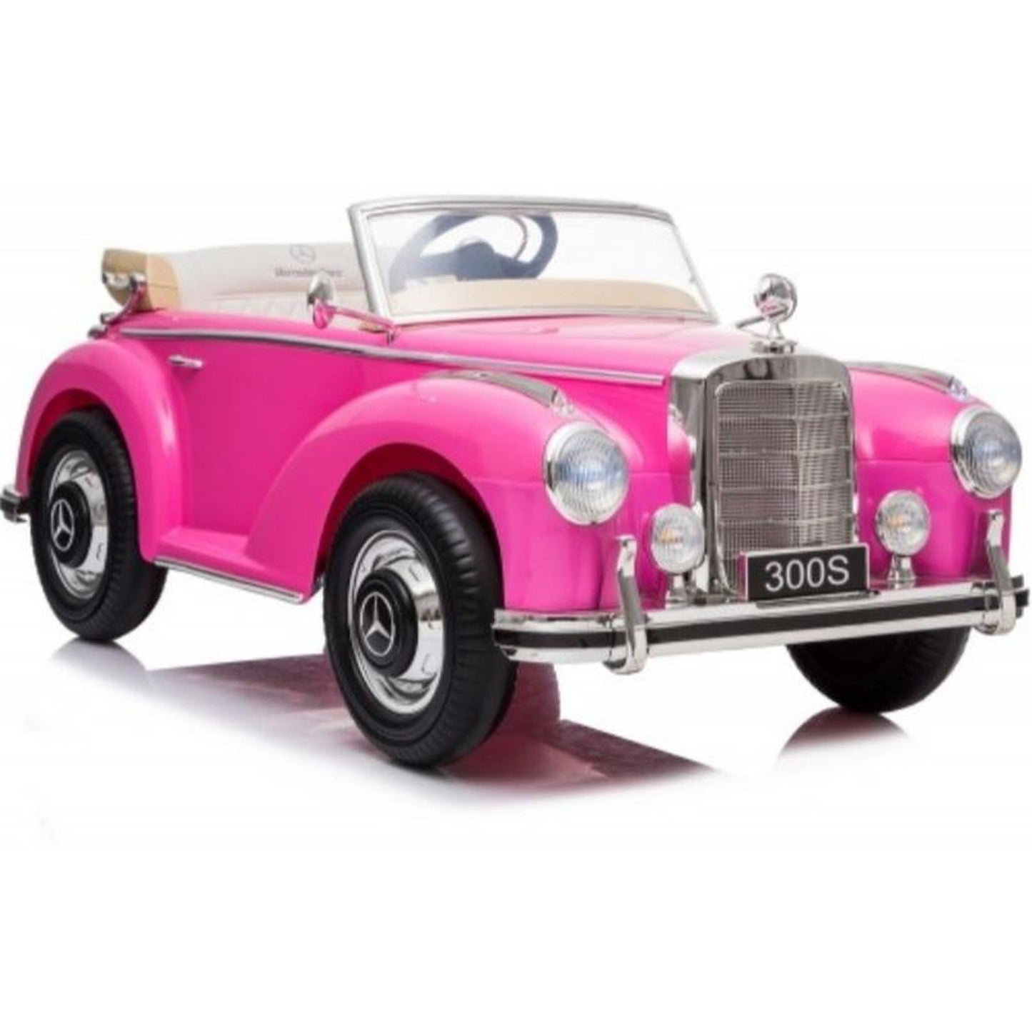 Officially Licensed Mercedes Benz 300s Classic Leather Seat Rubber Tyres