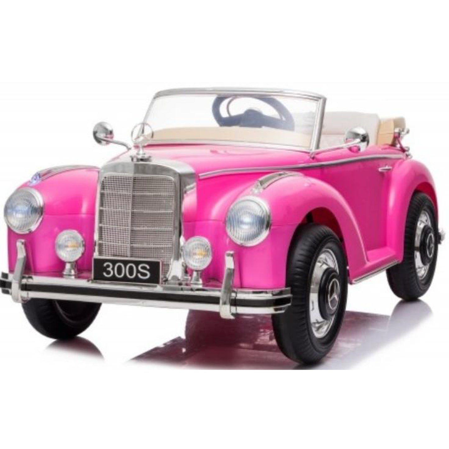 Officially Licensed Mercedes Benz 300s Classic Leather Seat Rubber Tyres