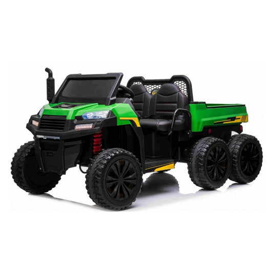 Kids ride on Tractor Tipper 24v Leather Seats Rubber Tyres 6x6 Gator