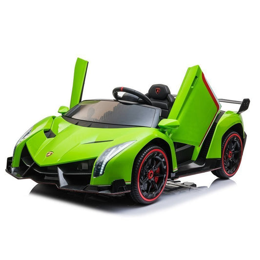 Licensed 4WD Oversized Lamborghini Veneno MP4 TV Kids Ride On Car Leather Seat Rubber Tyres
