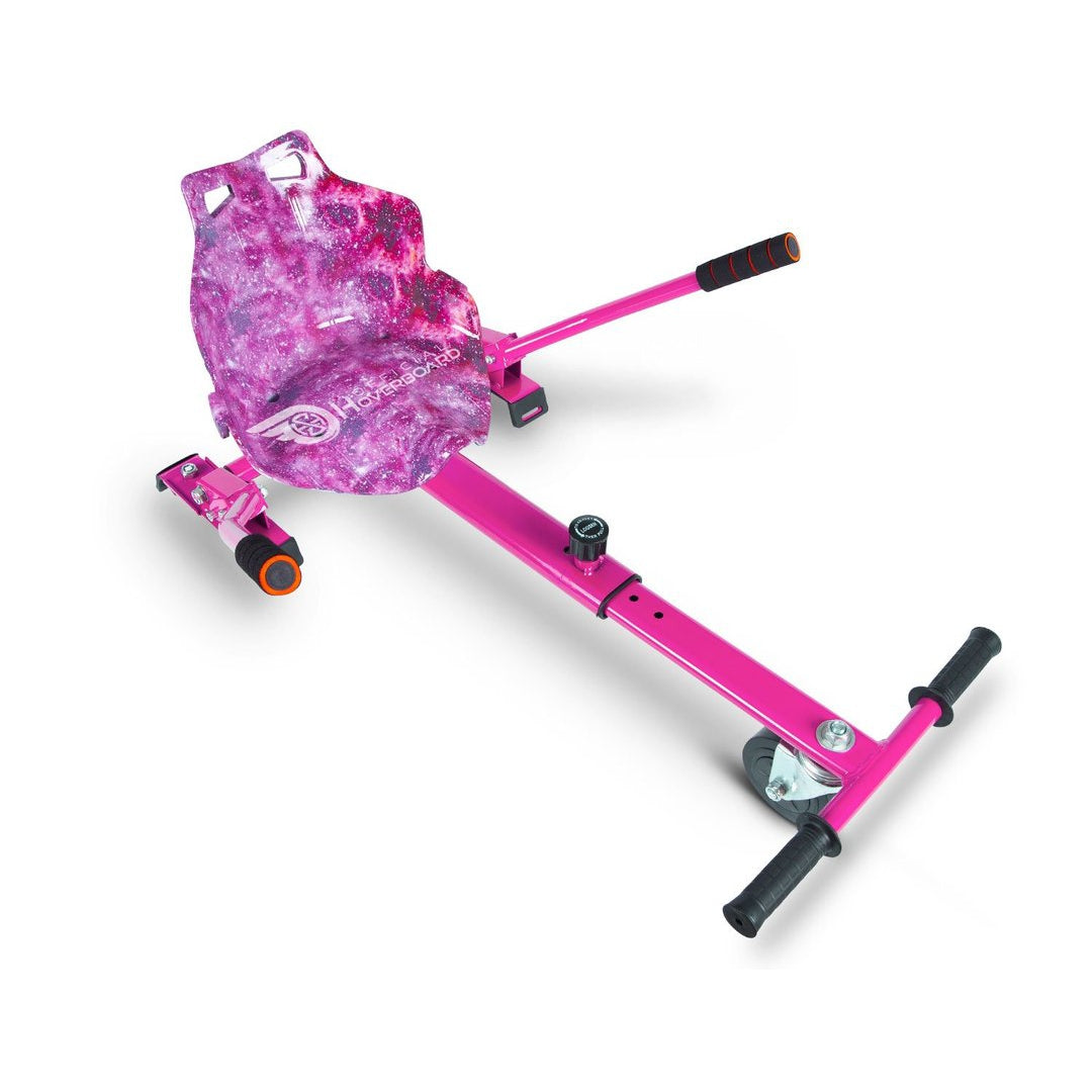PINK GALAXY BUNDLE Hoverboard And Kart 6.5" DISCO LED SEGWAY