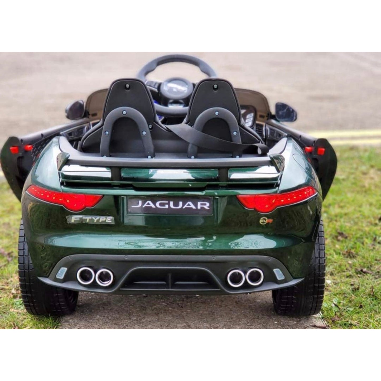 Licensed Jaguar F-Type SVR Leather Seat Rubber Tyres Kids Ride On 12V