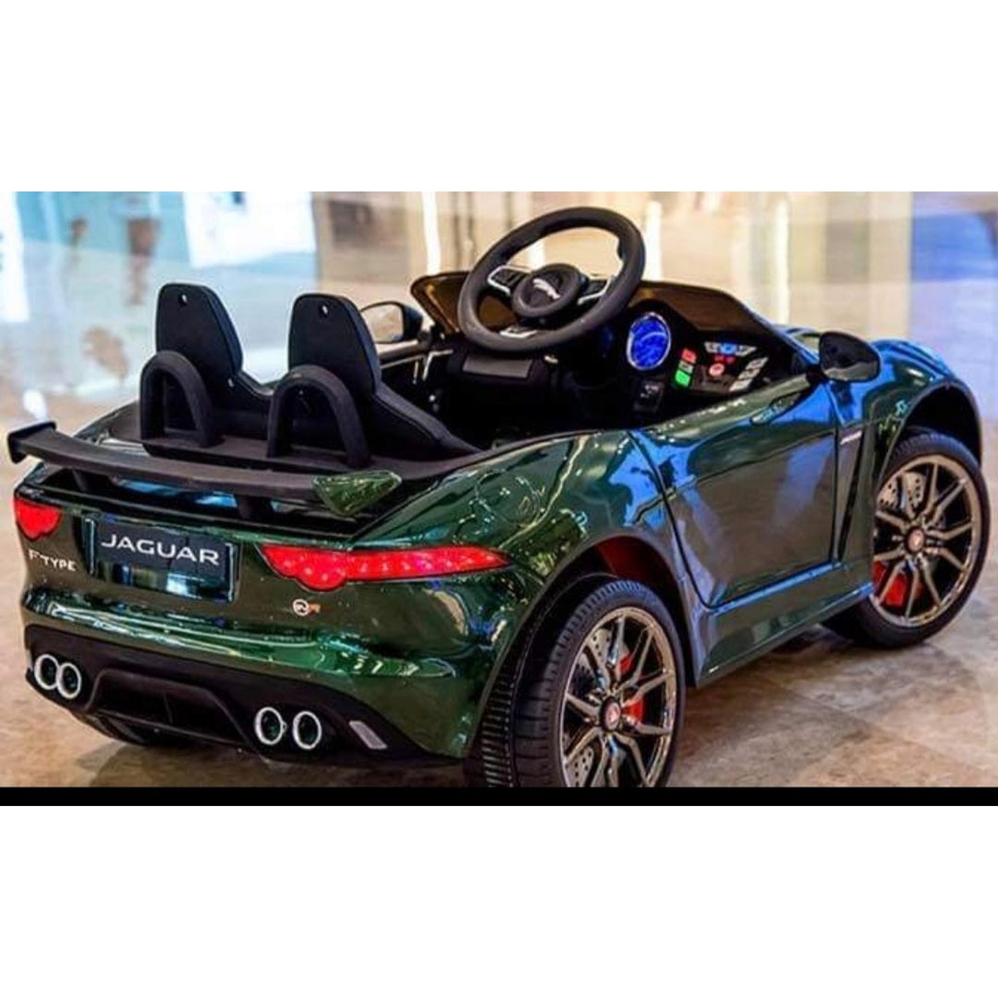 Licensed Jaguar F-Type SVR Leather Seat Rubber Tyres Kids Ride On 12V