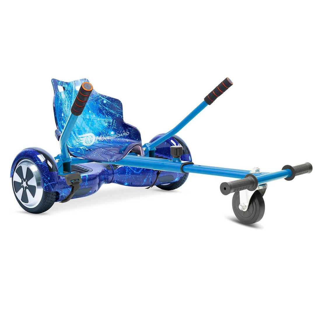 Blue Galaxy Bundle Hoverboard And Kart 6.5" Disco LED Segway