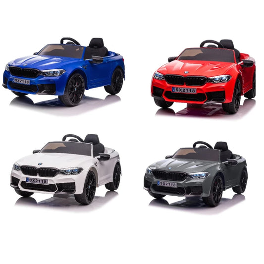 Kids Ride On Car BMW M5 Leather Seat Rubber Tyres