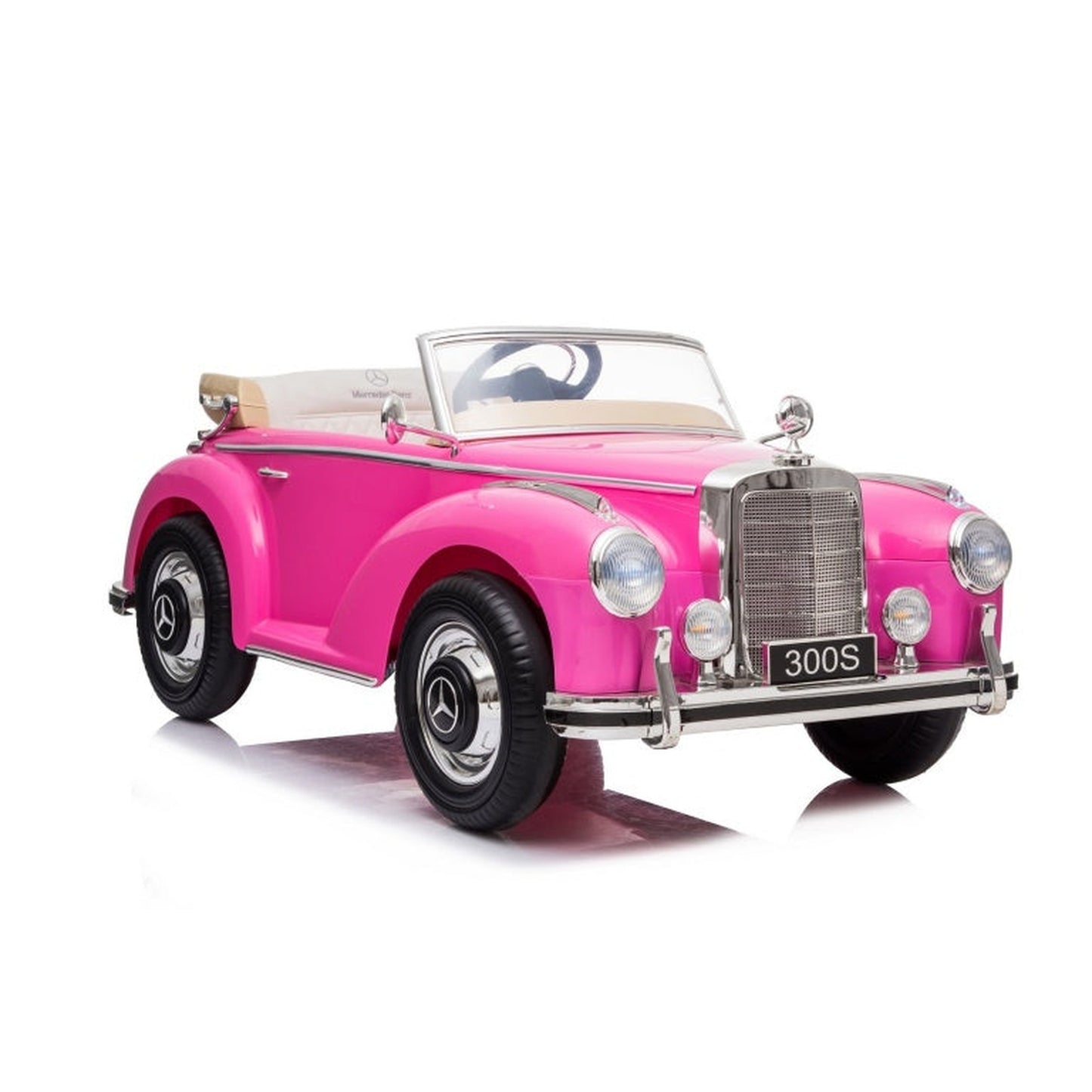 Officially Licensed Mercedes Benz 300s Classic Leather Seat Rubber Tyres