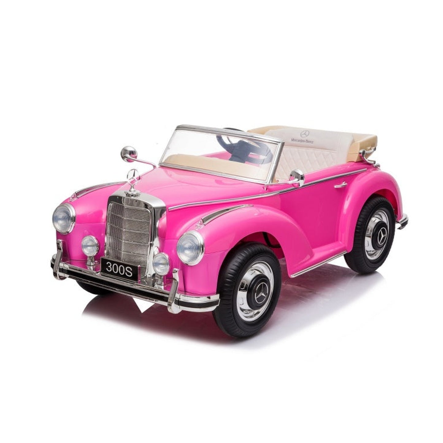 Officially Licensed Mercedes Benz 300s Classic Leather Seat Rubber Tyres