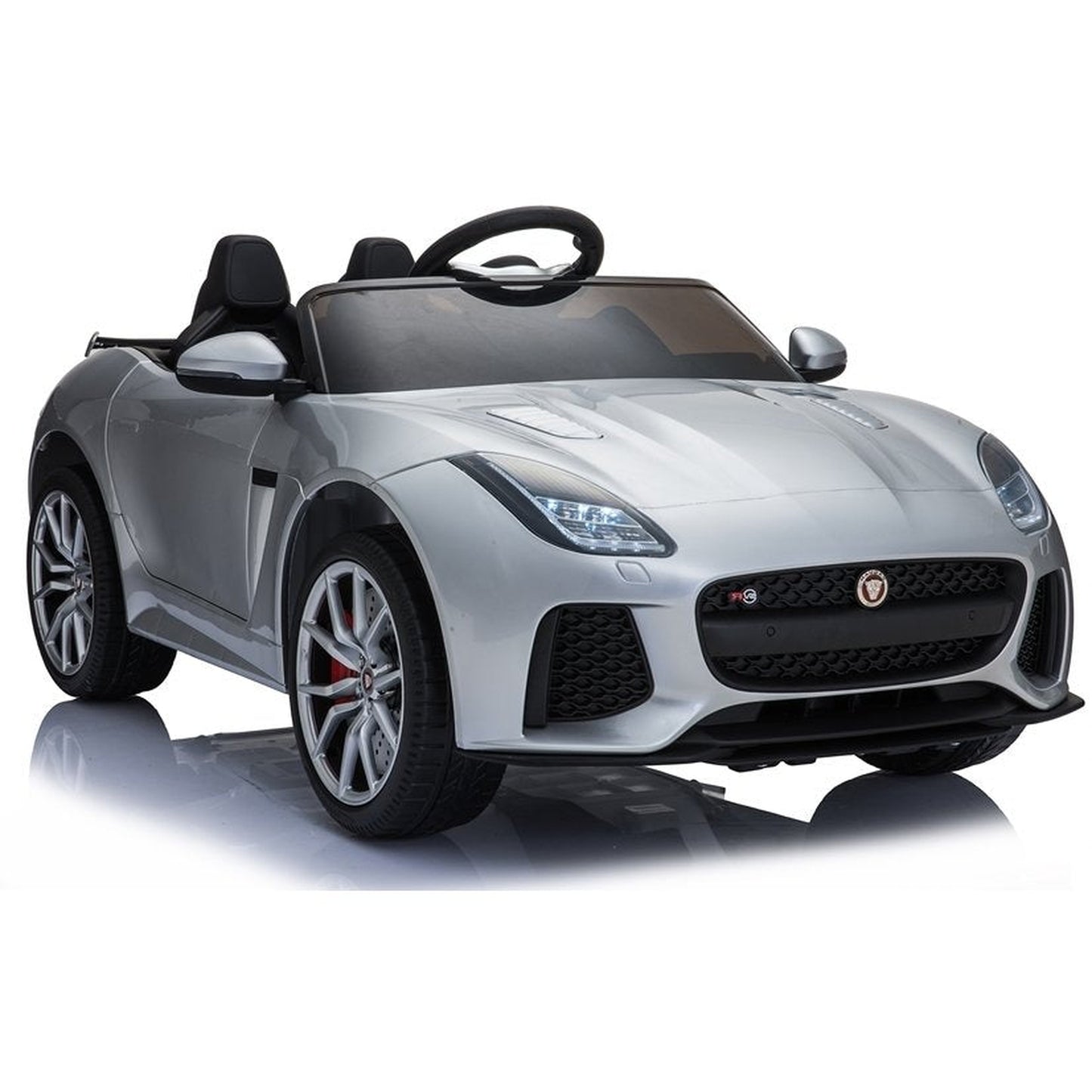 Licensed Jaguar F-Type SVR Leather Seat Rubber Tyres Kids Ride On 12V