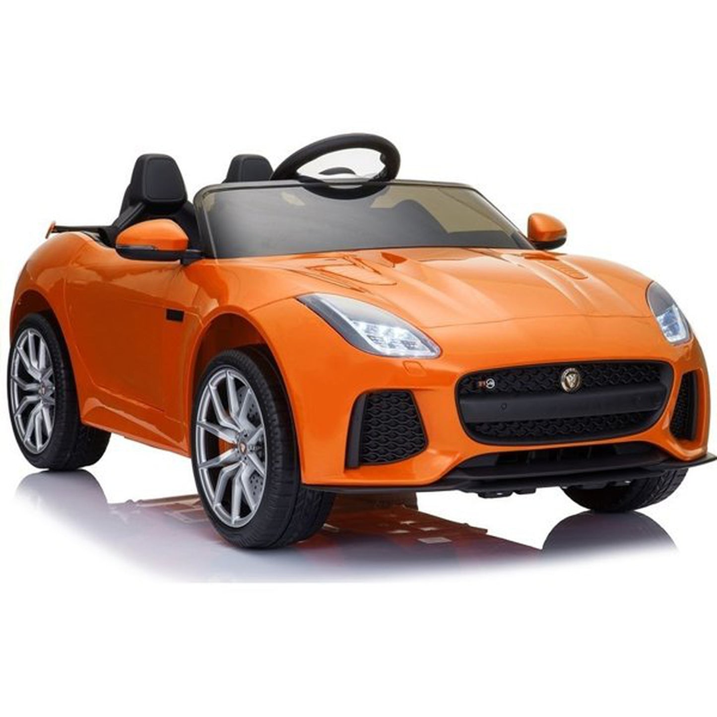 Licensed Jaguar F-Type SVR Leather Seat Rubber Tyres Kids Ride On 12V
