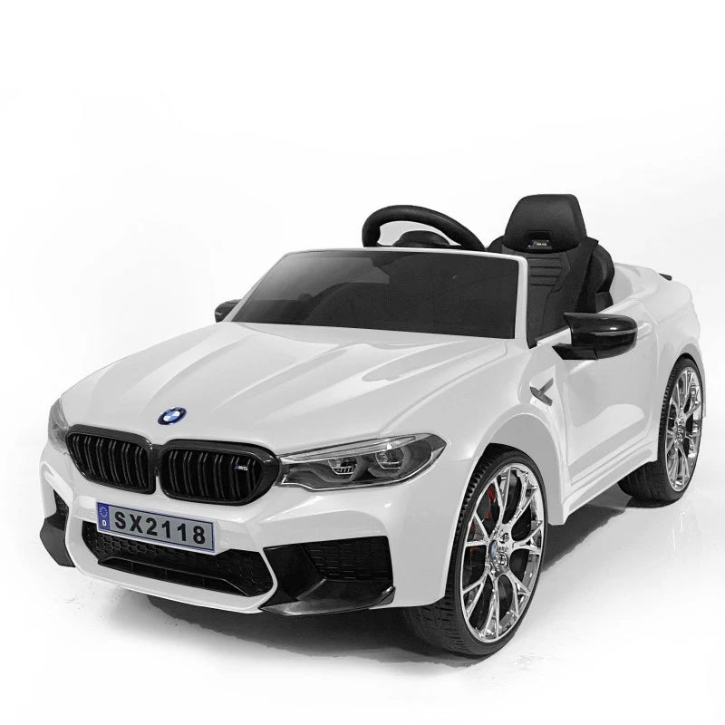 Kids Ride On Car BMW M5 Leather Seat Rubber Tyres