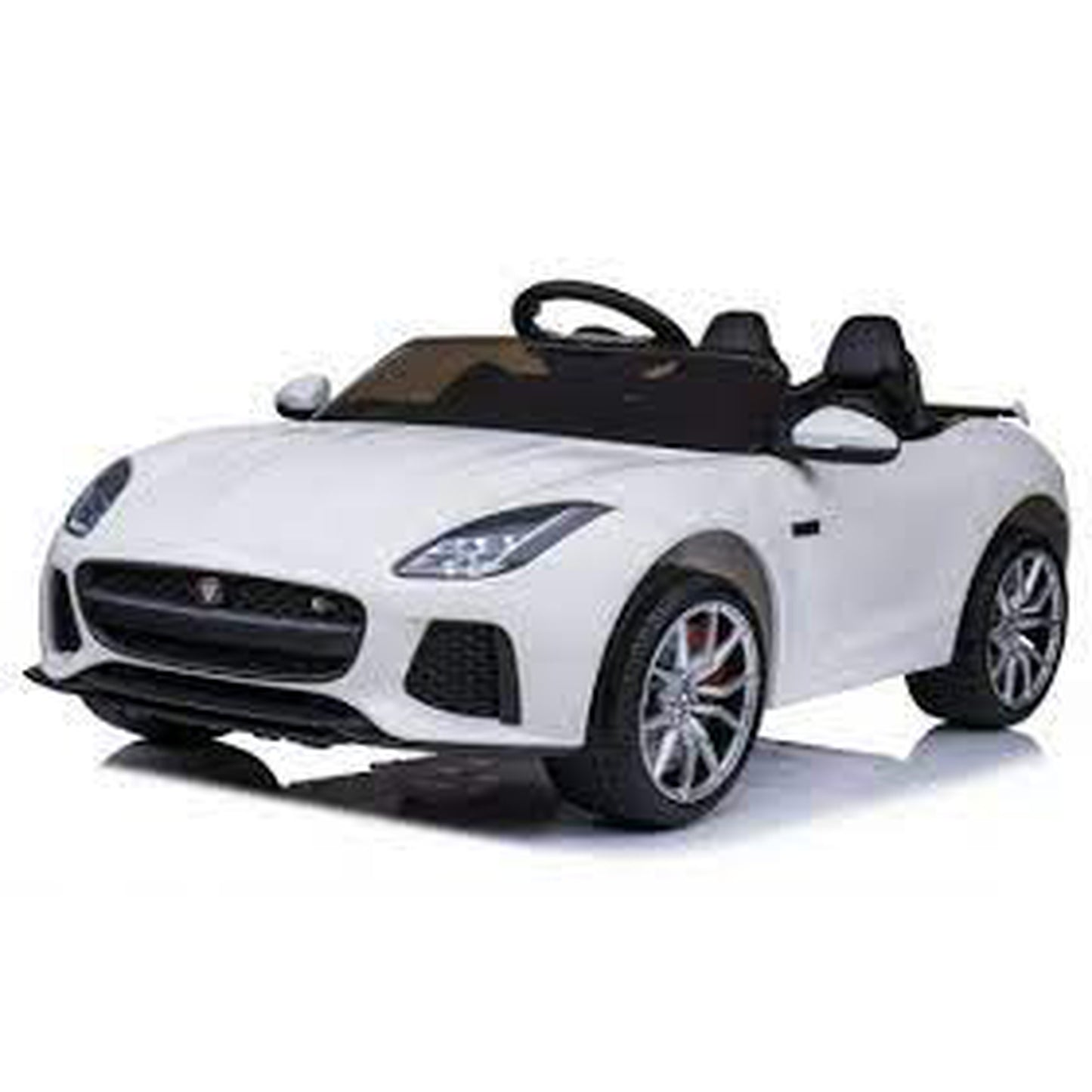 Licensed Jaguar F-Type SVR Leather Seat Rubber Tyres Kids Ride On 12V