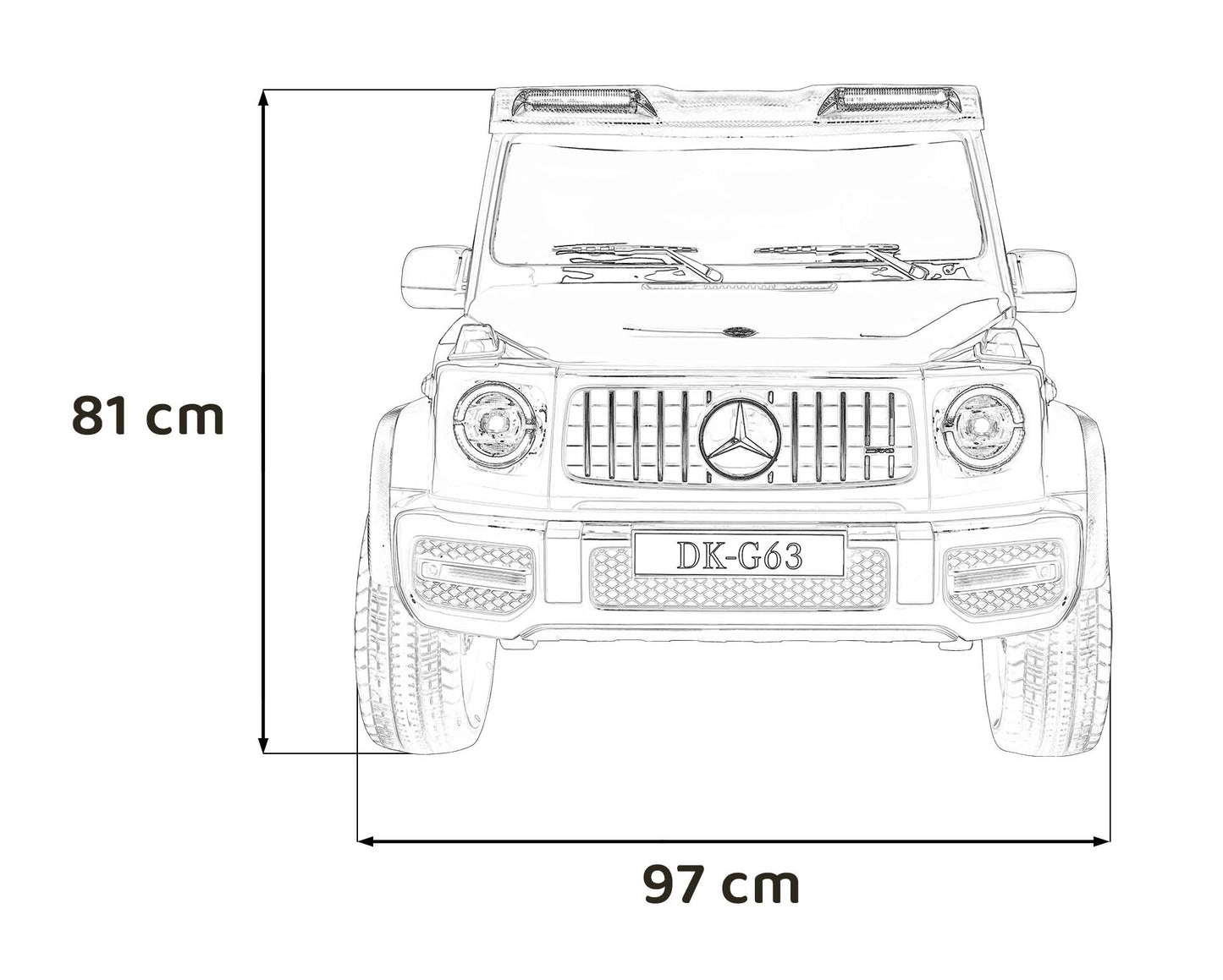 Mercedes G Wagon Licensed G63 XXL 48V 4WD TV Version Ride On Car