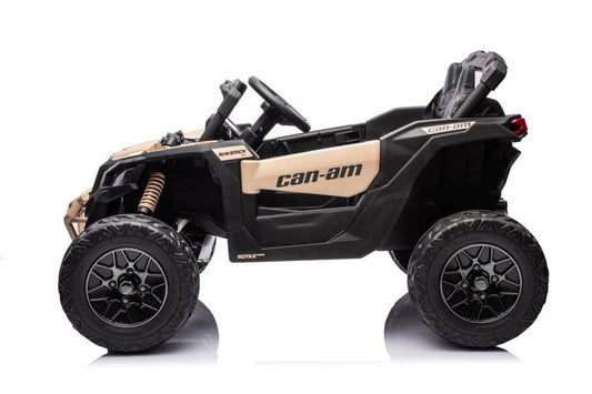Can Am 24v kids ride on buggy mini showcasing its sleek design and features ideal for young adventurers.