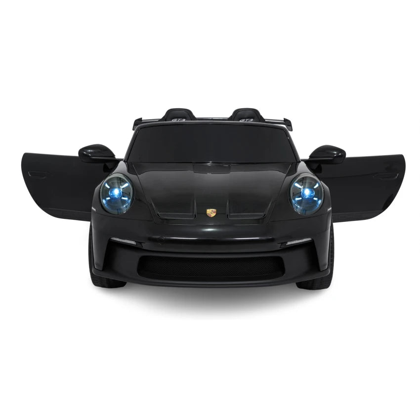 Kids Ride On Electric Porsche 911 GT 3 Black With MP4 Tv 24v