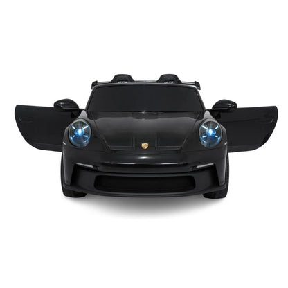 Kids Ride On Electric Porsche 911 GT 3 Black With MP4 Tv 24v