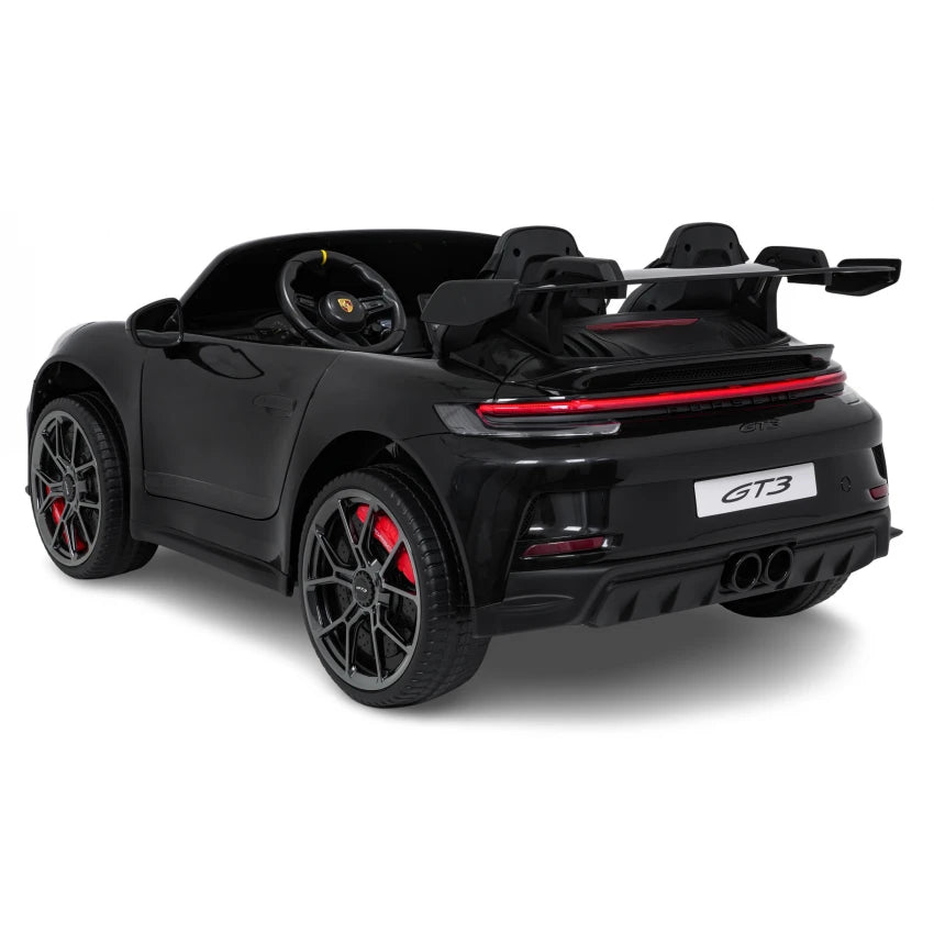 Kids Ride On Electric Porsche 911 GT 3 Black With MP4 Tv 24v