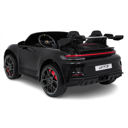 Kids Ride On Electric Porsche 911 GT 3 Black With MP4 Tv 24v