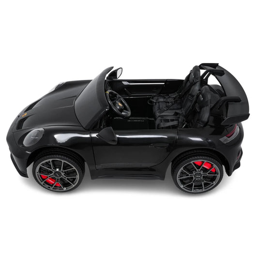 Kids Ride On Electric Porsche 911 GT 3 Black With MP4 Tv 24v