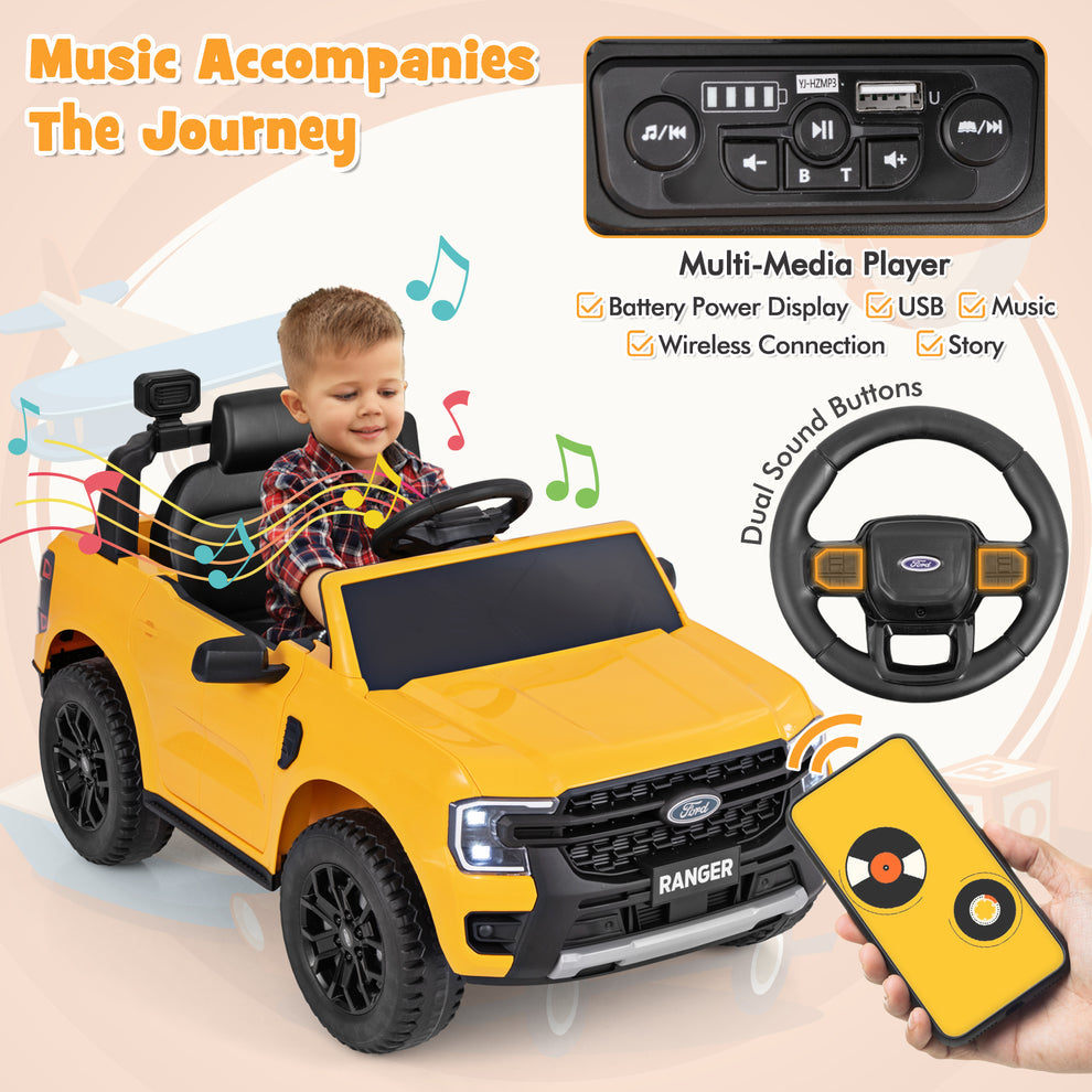 12V Licensed Ford Ranger Kids Ride on Car with Remote Control