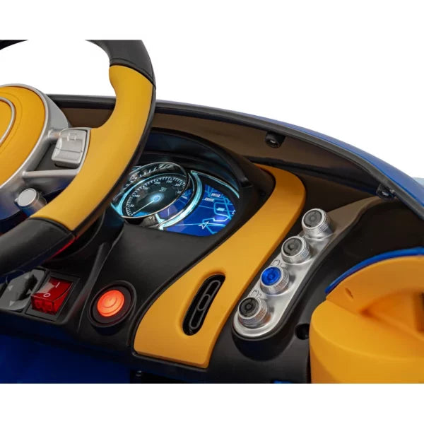 Official Blue Bugatti Chiron 12v Kids Ride On Electric Super Car