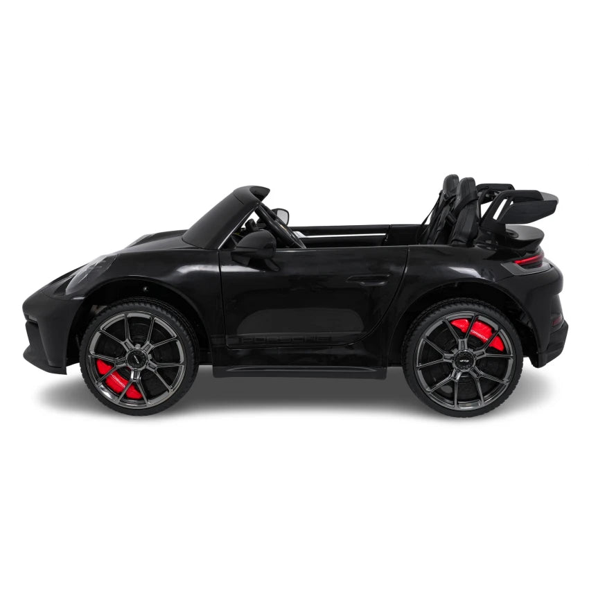 Kids Ride On Electric Porsche 911 GT 3 Black With MP4 Tv 24v