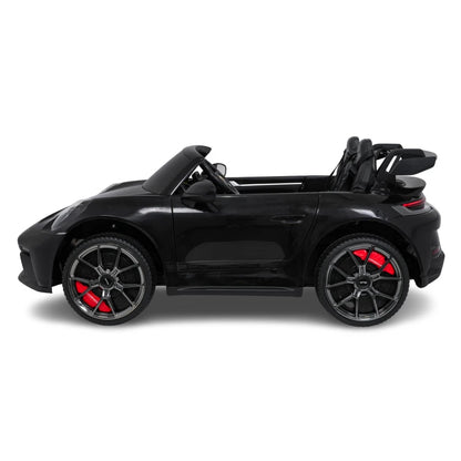 Kids Ride On Electric Porsche 911 GT 3 Black With MP4 Tv 24v