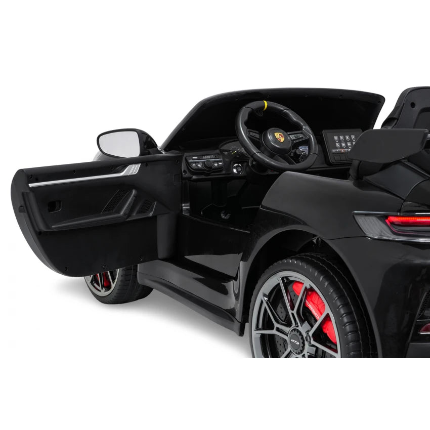 Kids Ride On Electric Porsche 911 GT 3 Black With MP4 Tv 24v