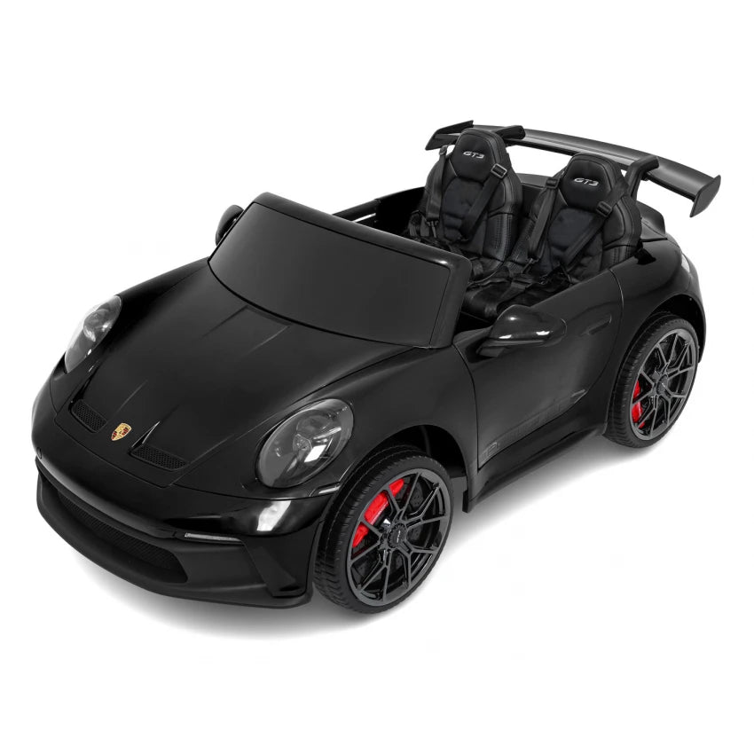 Kids Ride On Electric Porsche 911 GT 3 Black With MP4 Tv 24v