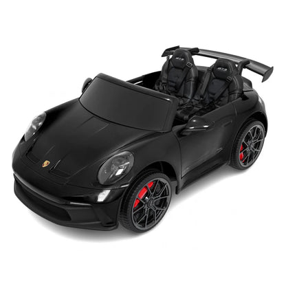 Kids Ride On Electric Porsche 911 GT 3 Black With MP4 Tv 24v