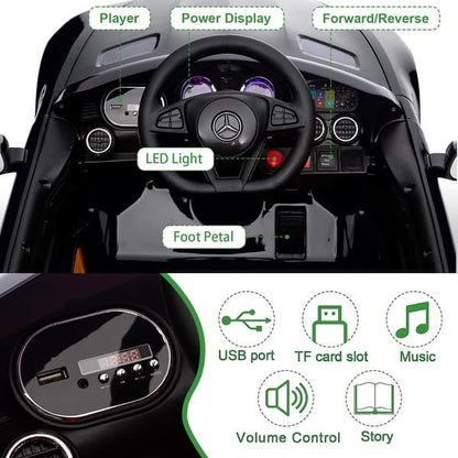 12V OFFICIAL LICENSED MERCEDES AMG ELECTRIC RIDE ON CAR PARENTAL REMOTE