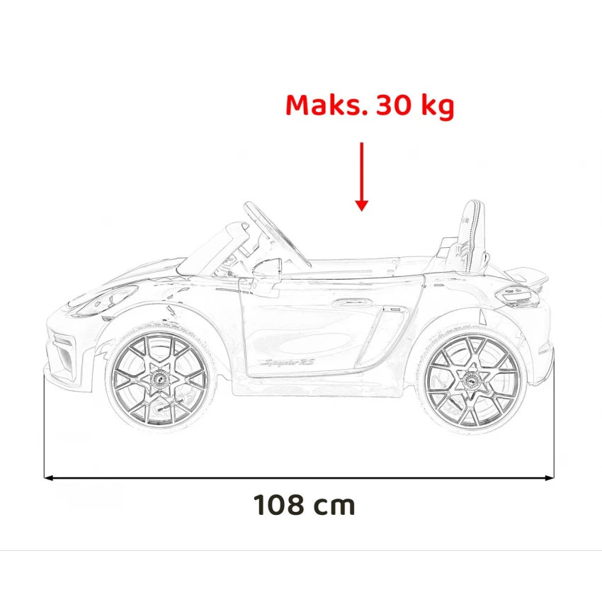 Licensed Porsche 718 With Mp4 Video Player