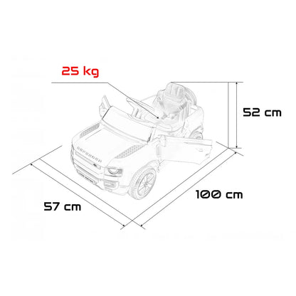 Licensed Land Rover Defender Ride on Car 12v Eva Tyres Leather Seat