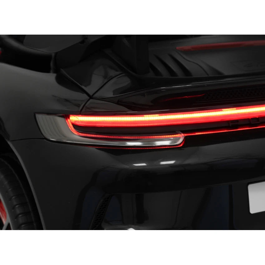 Kids Ride On Electric Porsche 911 GT 3 Black With MP4 Tv 24v