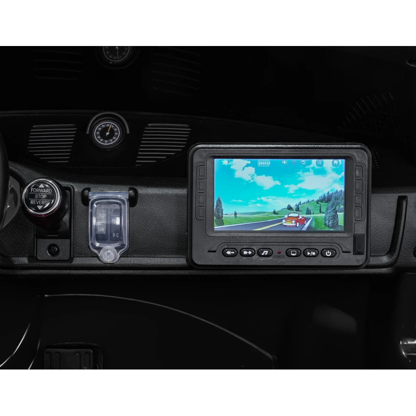 Kids Ride On Electric Porsche 911 GT 3 Black With MP4 Tv 24v
